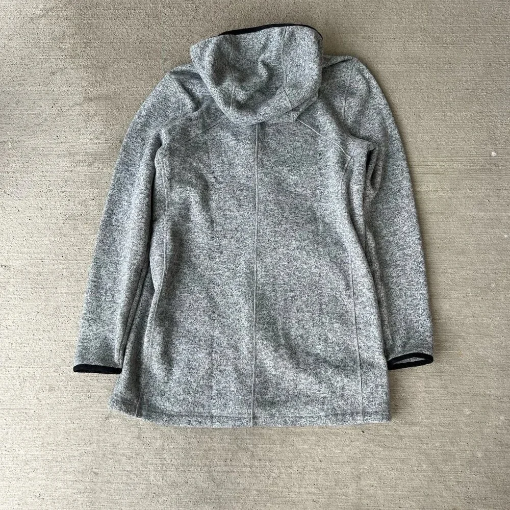 Indygena Polartec Full Zip Hooded Fleece Jacket Women’s Large Gray Warm Winter‎